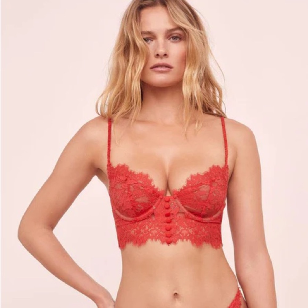 For Love & Lemons Faye Lace Underwire Bra